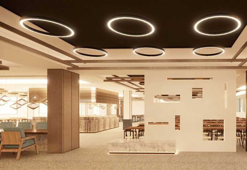 600平米郑州企业食堂设计效果图