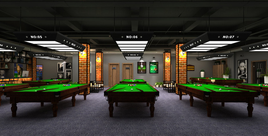 郑州台球厅设计-台球厅装修设计效果图