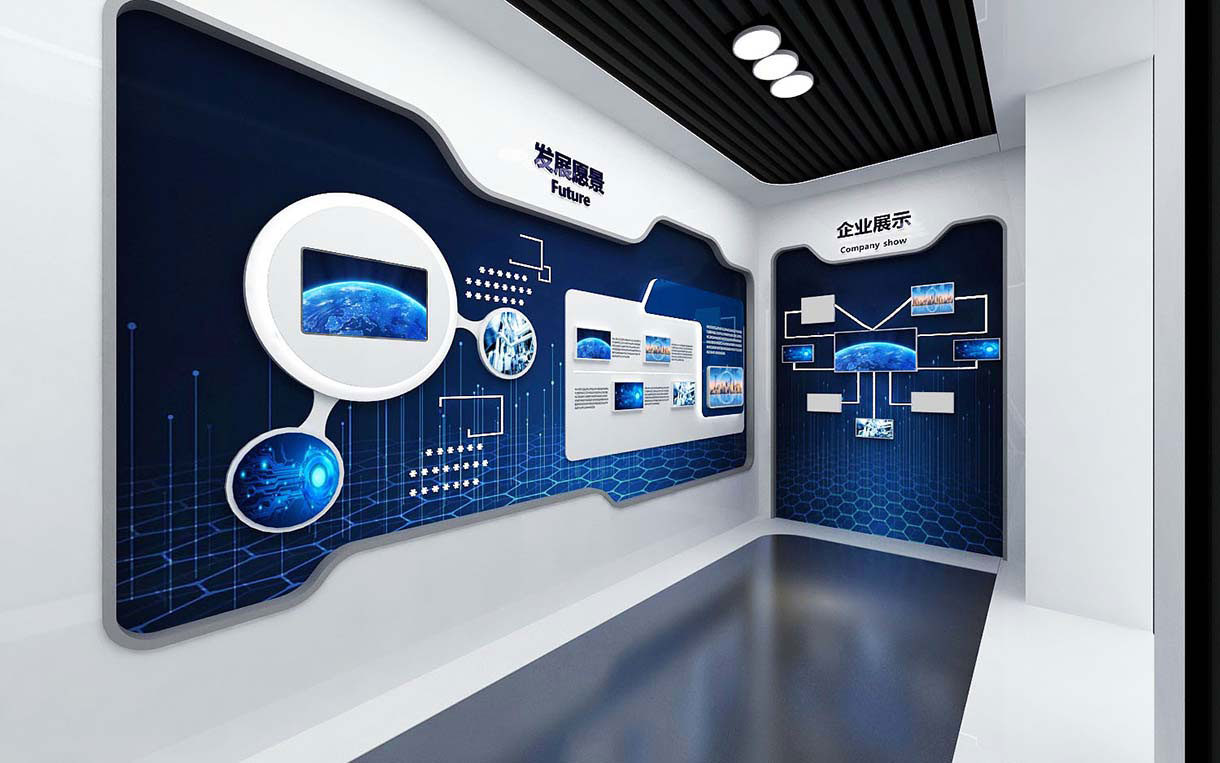 郑州企业展厅设计-数字展厅装修效果图